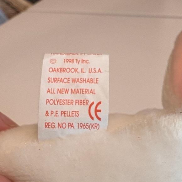 Ty Beanie Baby White and Pink KuKu Cockatoo Plush- Kuku 1997 - Picture 3 of 3